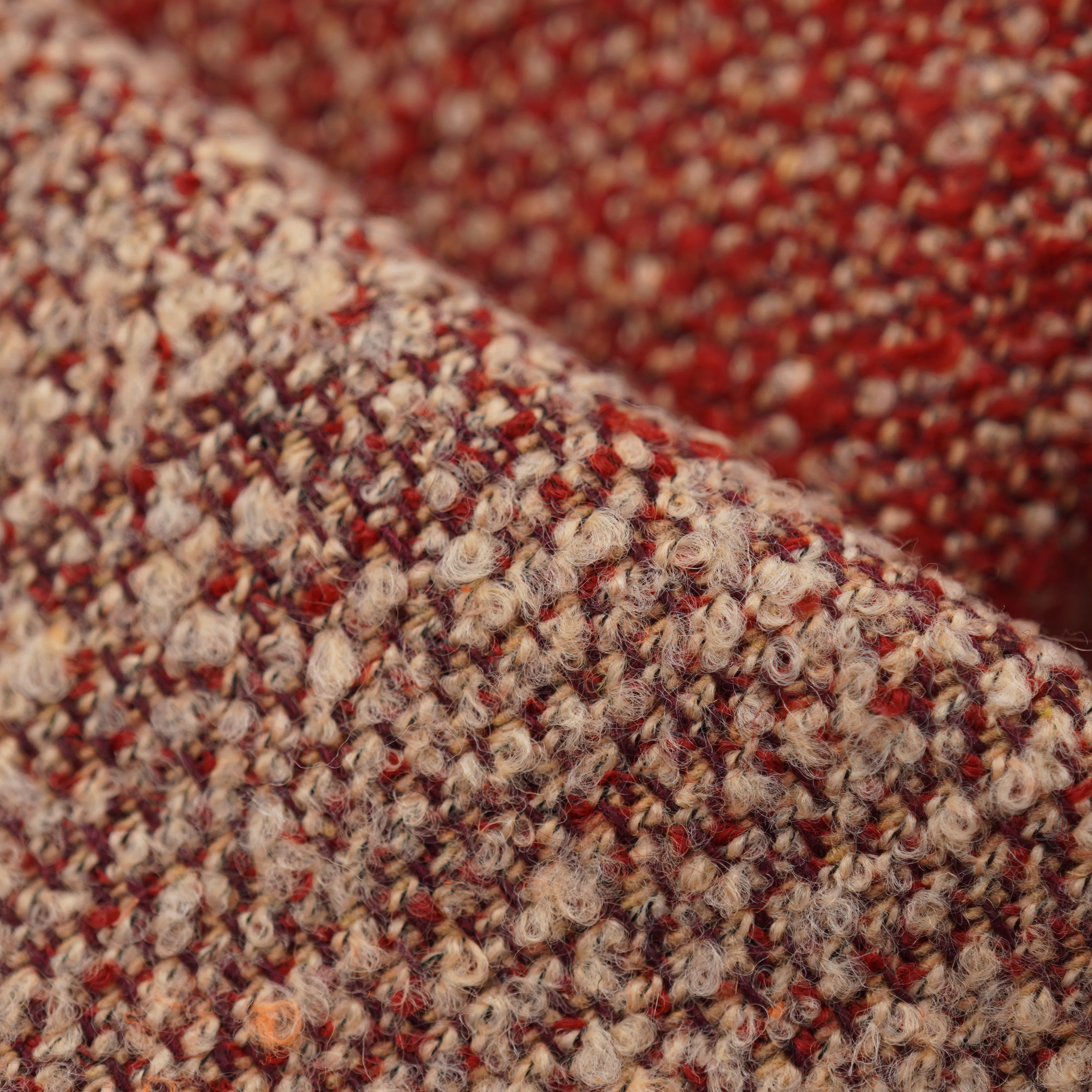 Смешанная шерстяная ткань 660 г пряжа петля для пальто основовязанная твидовая разных