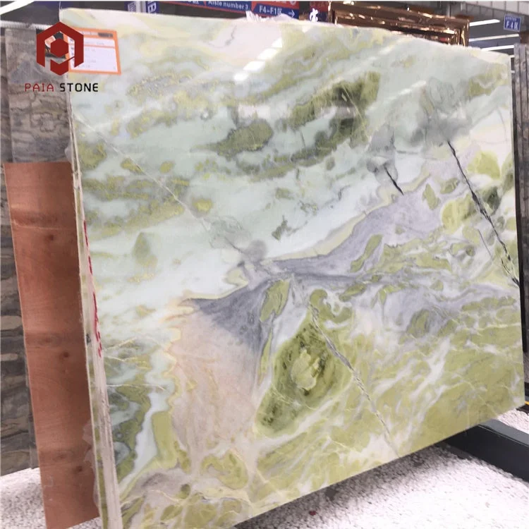 China Luxury Stone Dreaming dark  Green Marble Slabs and tile