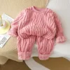 Rose red-flannel pajama set