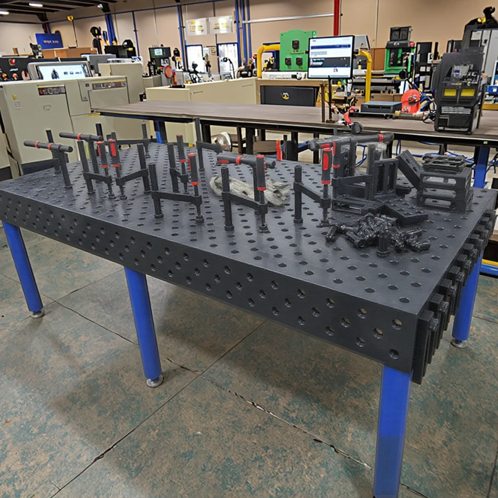 High Quality Cast Iron 3D Welding Table D16 D28 Welding Platform System With Jigs & Fixture