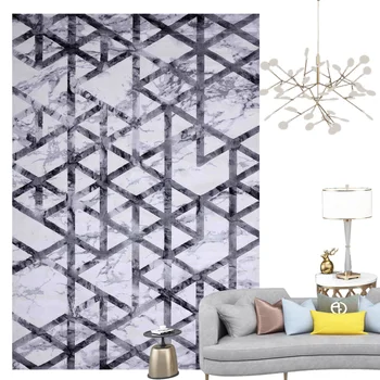 White And Black With Lines Area Rug Bed Room 9x12 Cheap Wholesale No MOQ Elegant Area Rugs For Living Room Modern Geometric