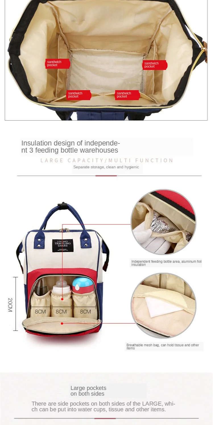 Wholesale Oxford Outdoor Waterproof Mommy Backpack Nappy Baby Carrier ...