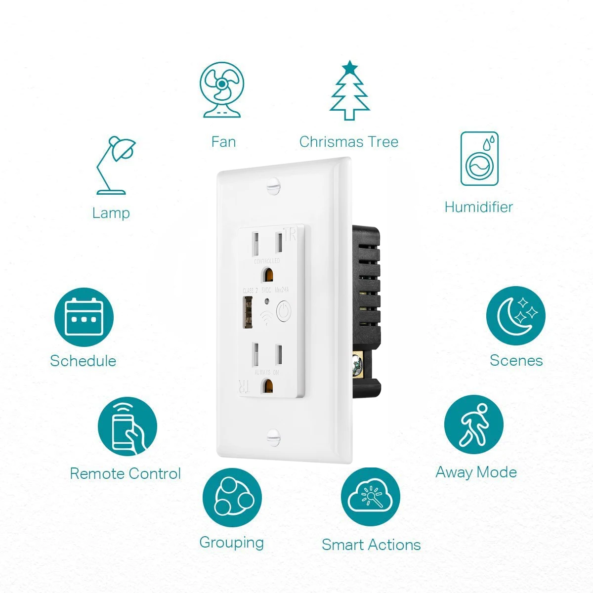Keygma Us Smart Switch WiFi in-Wall Embedded AC Outlet 230V - China Us Wall Switch  Outlet WiFi, Smart WiFi in-Wall Outlet
