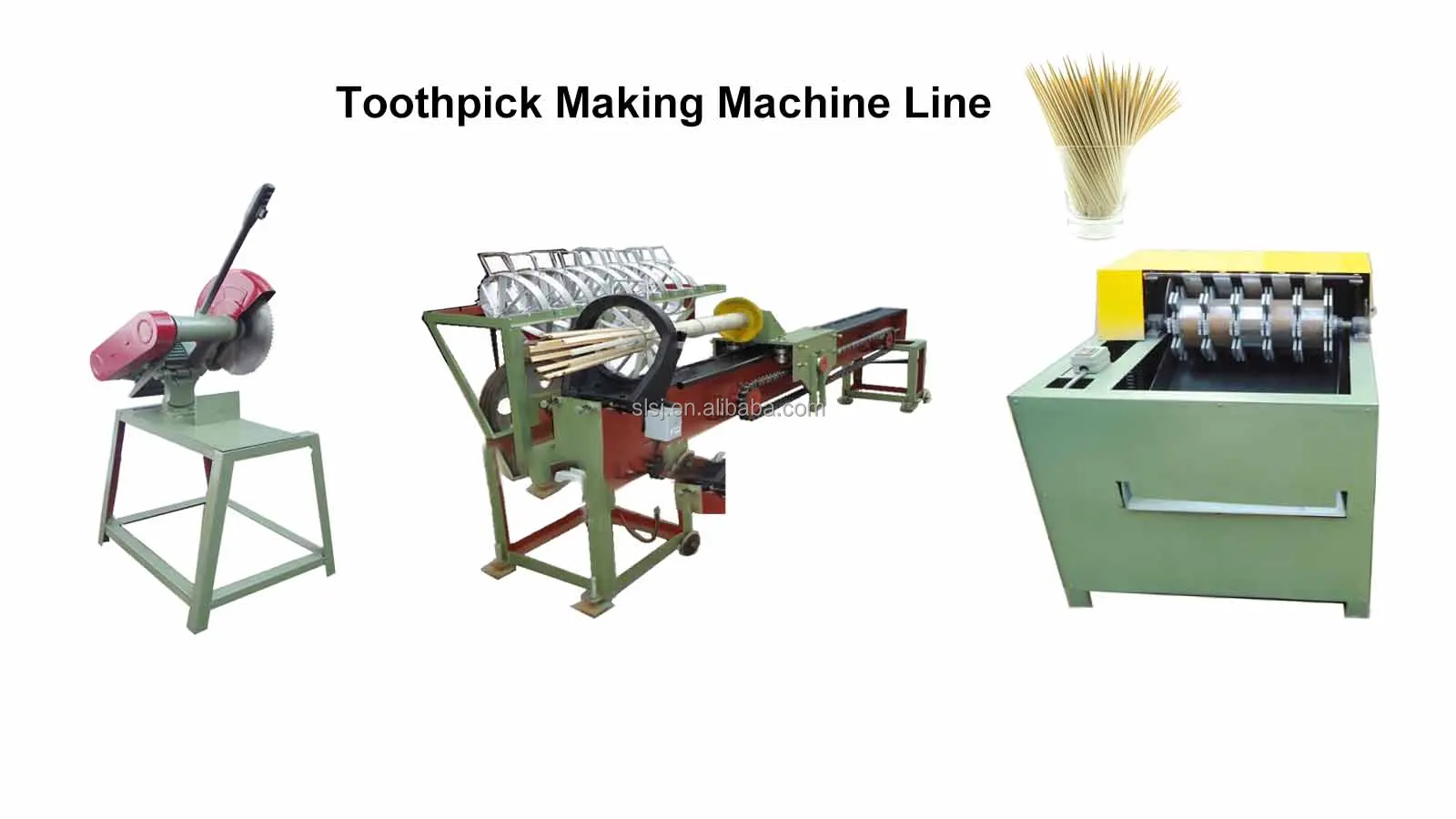 Wooden Toothpick Making Machine And Toothpick Bottle Filling Machine In