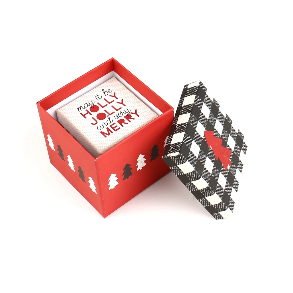 Custom Cube Gift Box for Packaging Logo Customized Simple Design Recyclable High quality paper products manufacture