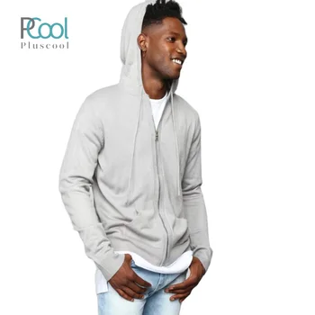 Heather grey gym full zip face hoodie with side pocket