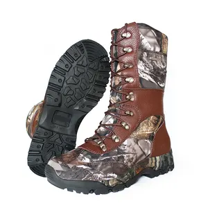 ODM OBM Custom Easy to Wear Breathable and Warm Anti Slip Insulation Soft Rubber Camouflage Winter Hunting Boots