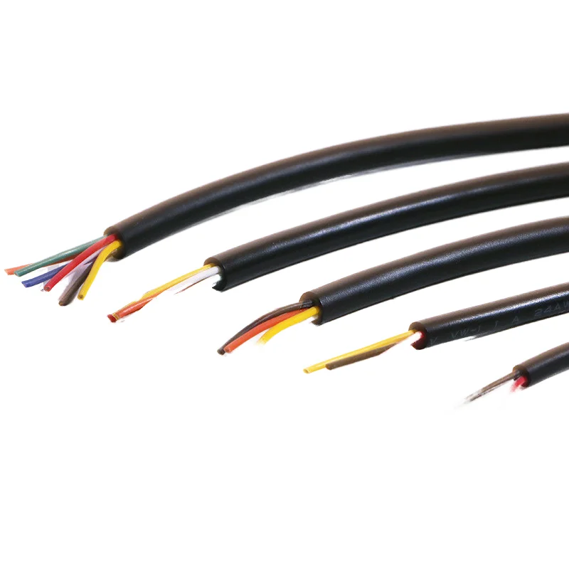 best Rvvp Shielded Multi-core Wire 8x24awg Signal Transmission Rvvp Cable Voltage 300v 0.5mm 0.75mm 1.5mm 2.5mm 4mm 6mm 5 6 Core