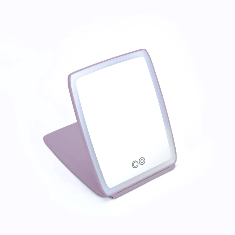 2022 new led lighted vanity mirror square makeup mirror rechargeable color switch change square ipad mirror