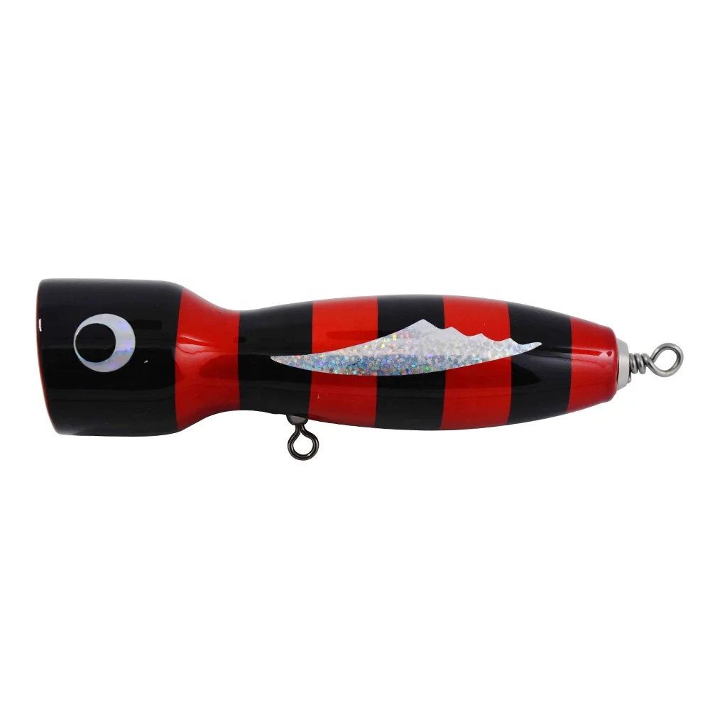Wooden Popper Bait 175mm 125g for Topwater Bass Fishing