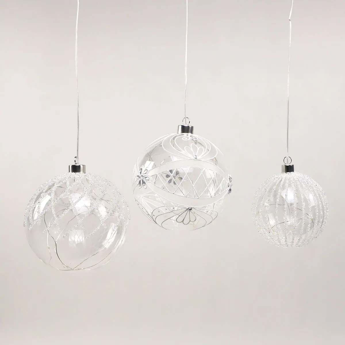 clear hanging glass balls 150mm bauble glass light vintage christmas tree baubles