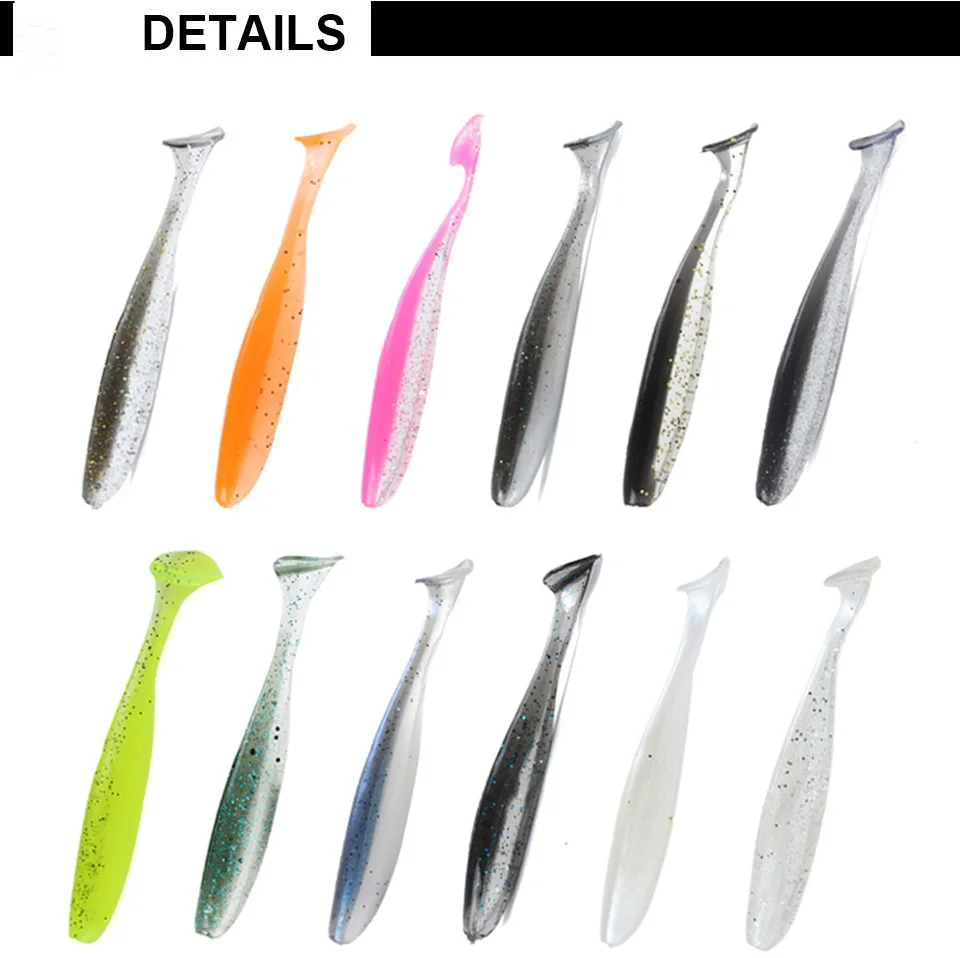 Details about   5Bag Artificial Multiple Tails Soft Worm Lure Bait Outdoor Fishing Accessory 