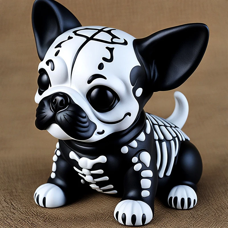 product home garden mexican day of the dead souvenir dog statue sculpture custom animal resin craft french bulldog figurines decoration-6