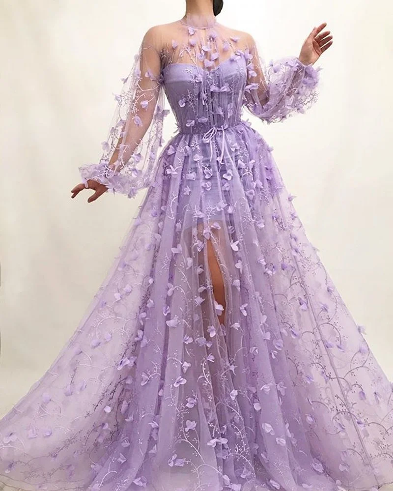 purple dress engagement photos Engagement Purple Reception Gown Bride