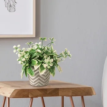 Home decoration green plants Hot office ornaments living room ornaments potted plant leaves Popular ornaments