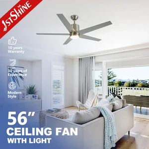 1stshine Led Ceiling Fan Smart Home 56 Inches Ventilateur Plafonnier Led Lighting Ceiling Fan with Remote