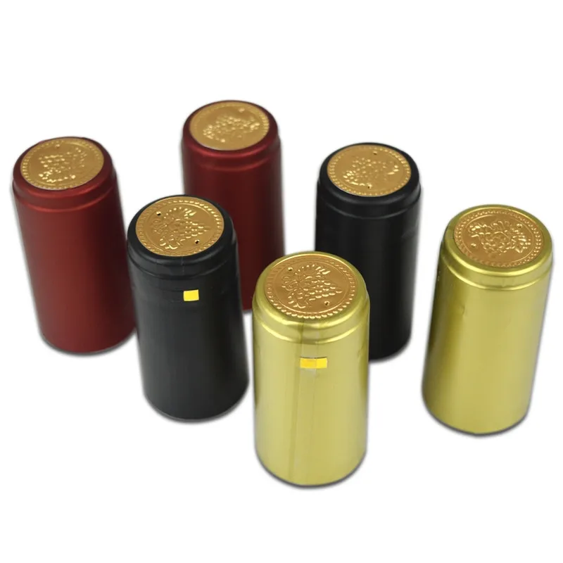 Custom Pvc Plastic Heat Shrink Capsules Lid White Matte Black ...