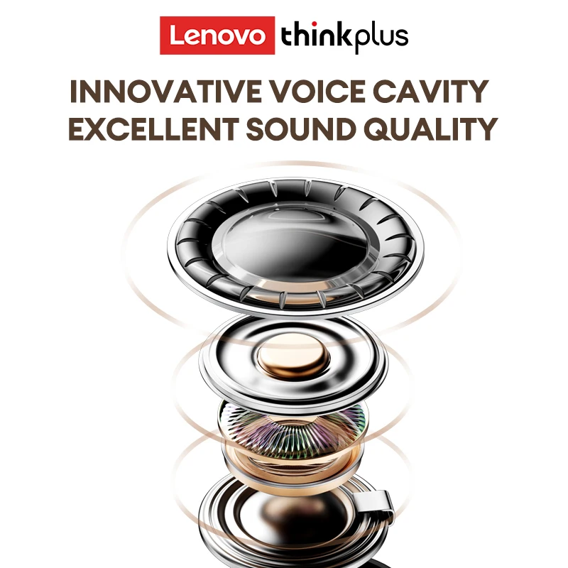 Original Lenovo LP27 Earphones Wireless BT V5.4 HIFI Stereo Surround Headphones Call Noise Cancelling Earbuds Long Endurance