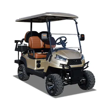 Hot new style four-wheel four- seater electric golf cart 60-80km range chinese golf cart 24km/h max speed