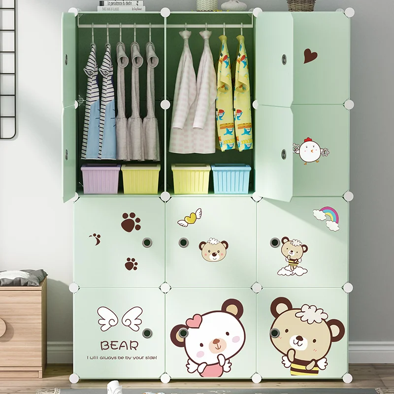 folding plastic cheap children wardrobe baby Alibaba