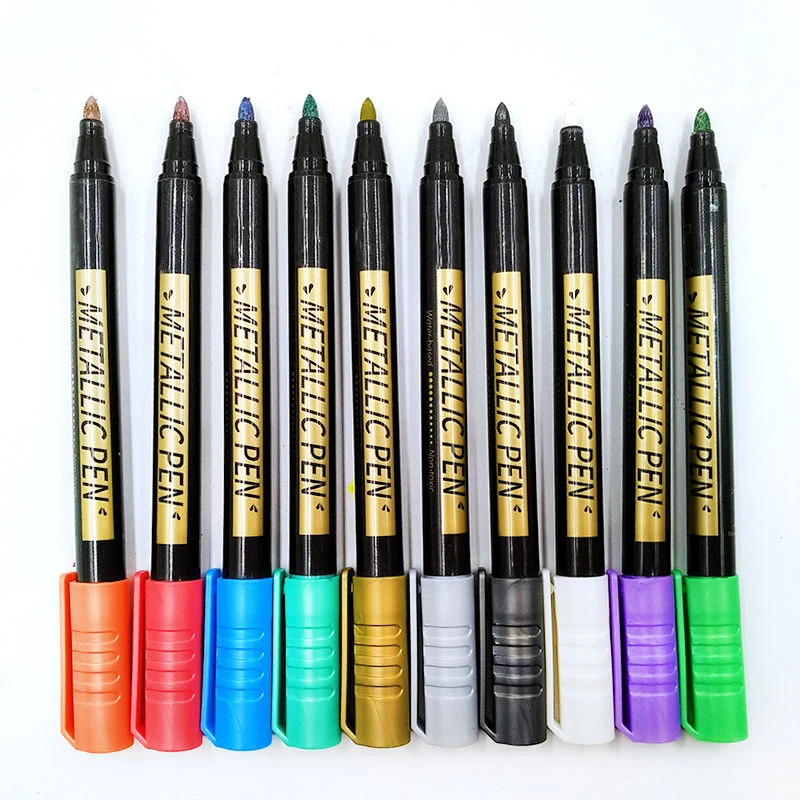 Набор из 10 цветных металлических маркеров