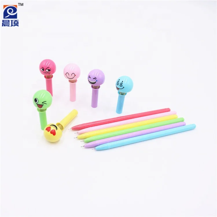 Новинка ручка с движущимися головами кукольная улыбающимся лицом прыгающая голова пружинный вибратор плюшевая