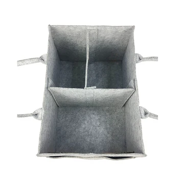 Hot Sale Portable Felt Baby Nappy Organizer Fashionable Lady Style Nursery Storage Baby Diaper Caddy Organizer