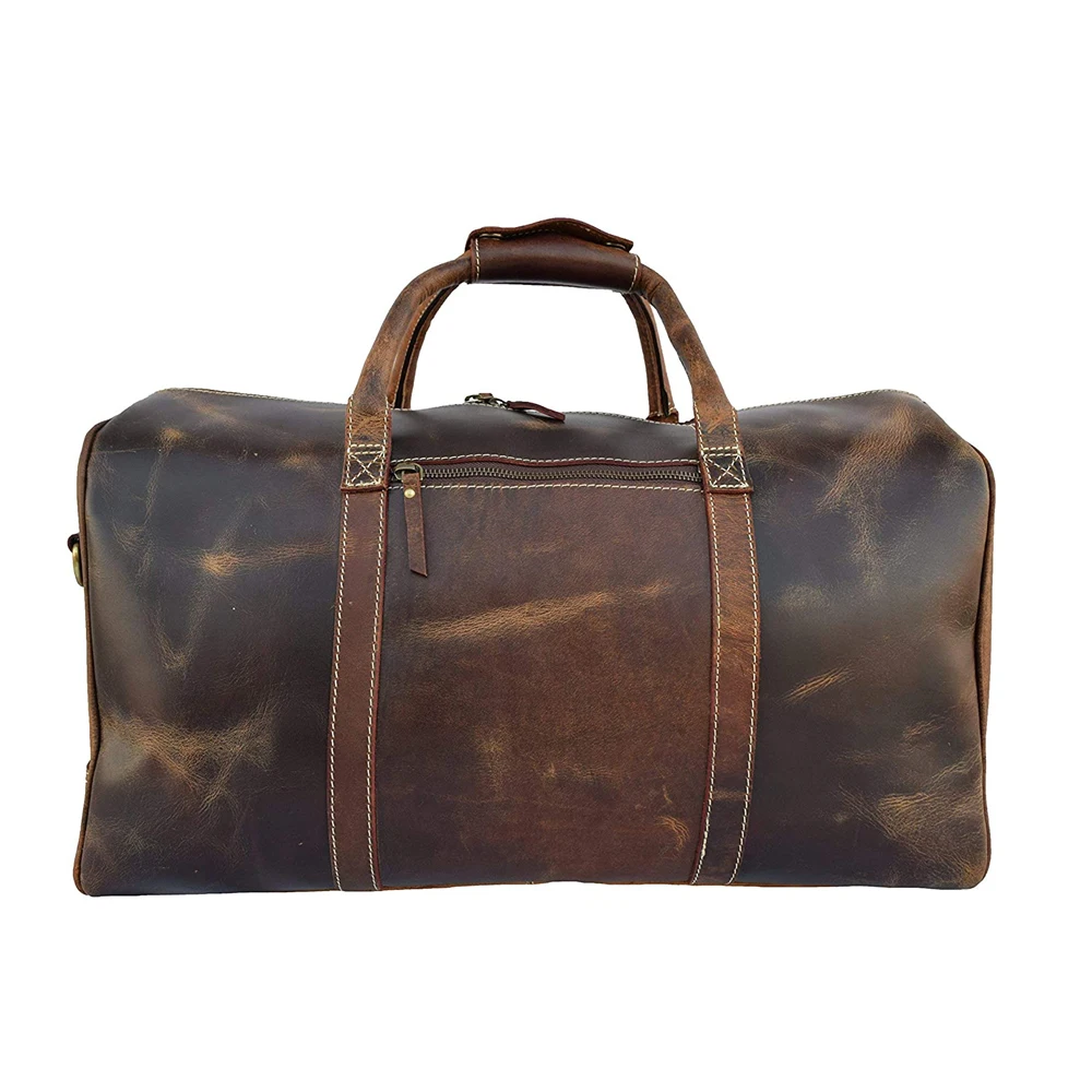 Fashion Mens Tote Business Travel Gym Duffel Waterproof Leather Travel Bags
