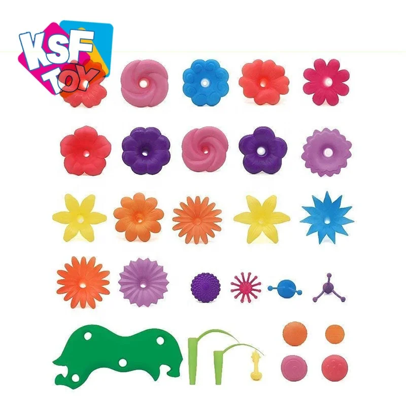 интеллекта DIY собрать игрушки 109 шт Сад мир комплект строительных блоков, Детские кубики с цветами для детей