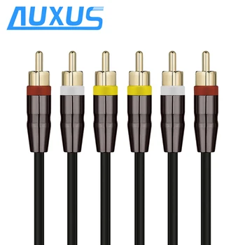 3RCA Male to 3RCA Male Stereo Audio Video Cable for Connecting Your VCR, DVD, TV, and Other Home Theater