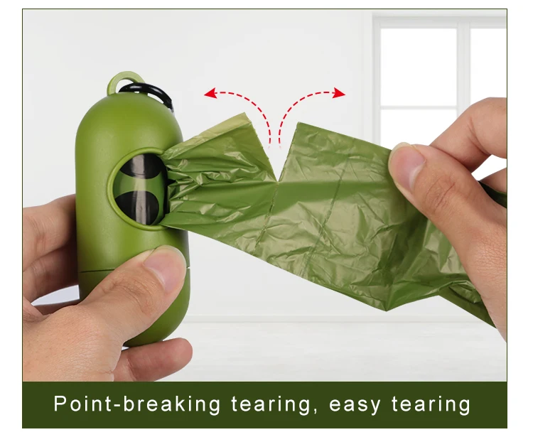 定制狗废物便便袋与分配器可生物降解