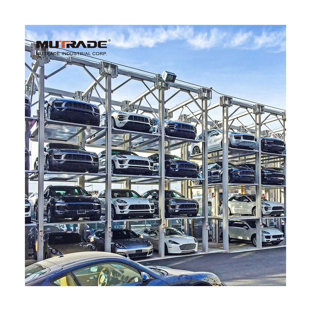Four Post 4 Levels Quad Car Garage Hydraulic Triple Car Stacker Parking Lift