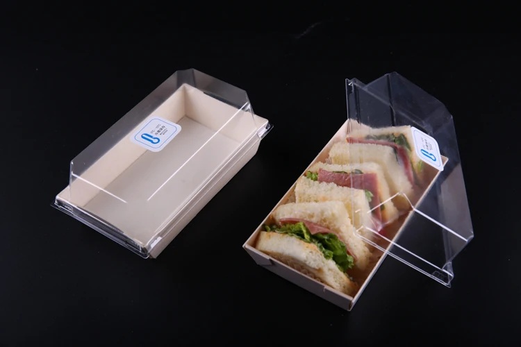 Hot Selling Take Away Small Kraft Paper Cookie Lunch Japanese Sushi Wooden Bento Box Disposable