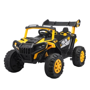 2-Seater 12V 4WD Kids Racing Wing Electric Ride-On Toy Off-Road Remote Control Car for 3-8 Year Old Children Made Plastic