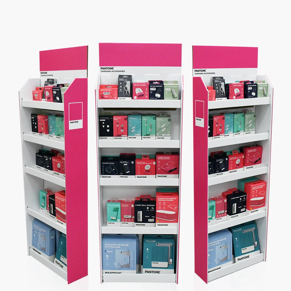 Customized Cardboard Corrugated Stand Eye-Catching Toothpaste Floor Display for Supermarket & Shopping Mall Advertising
