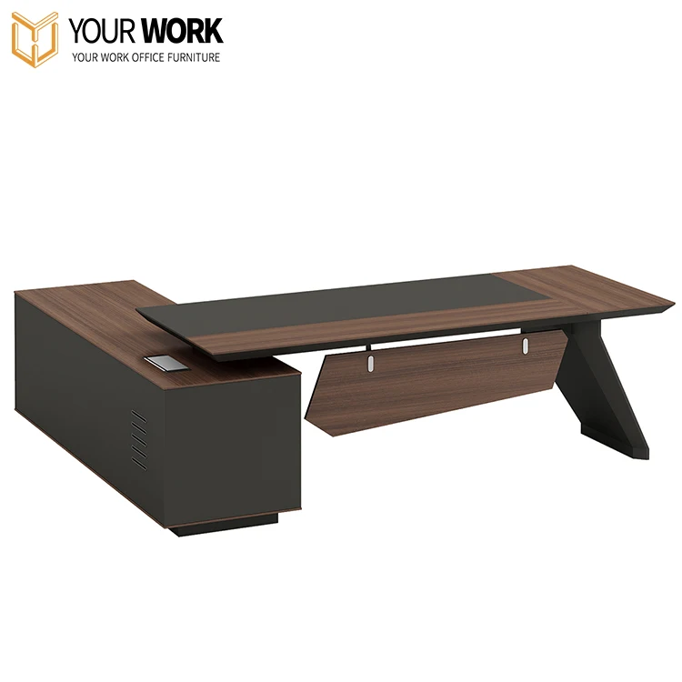 High Quality Customized I-Shape Executive Office Desk Modern Design with Lock for CEO's Home or Wood Office