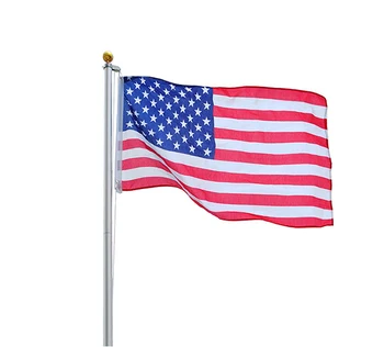 Heavy Duty High Hardness Flag Pole 5 Kits 25FT Secional Aluminum Outdoor Flagpole for Garden