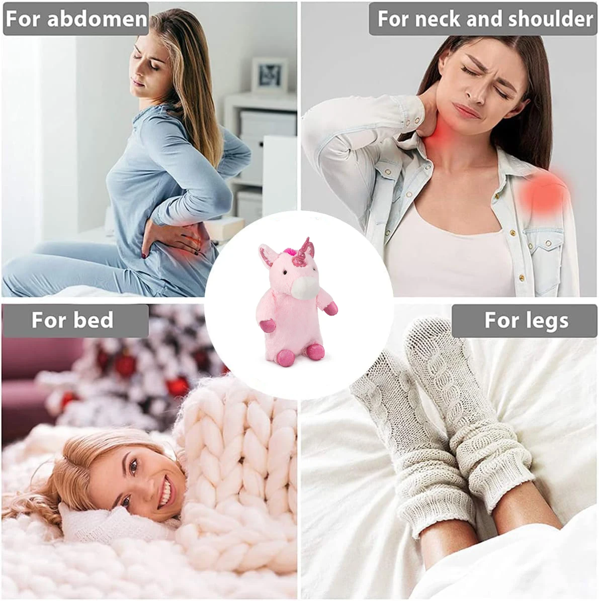 removable cartoon cover water- filling 1 liter hot water bag animal mini cover cute unicorn hot water bottle kids