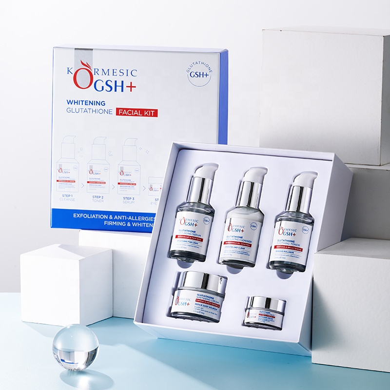 KORMESIC Hot Selling Private Label Whitening Glutathione Face Set Best Skin  Care Sets