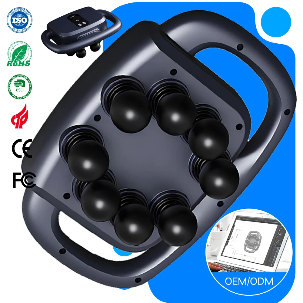 8-Head Muscle Recovery Massage Gun for Athletes & Physiotherapists 14mm Amplitude