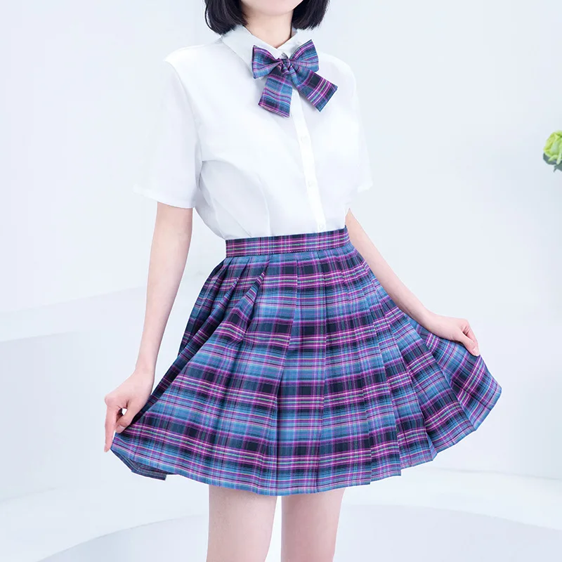 Saia plissada xadrez Kpop, saias de uniforme escolar japonês Kawaii para  primavera e verão, roupas femininas - Temu Portugal