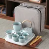 Ru kiln blue tea set A