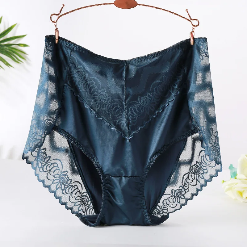 Large Size Women's Underwear Sexy Thin Transparent Lace Modal Underwear