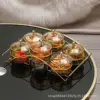 Plastic round bowl - amber color
