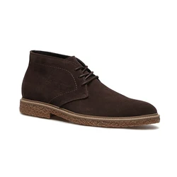 Новый стиль, мужские строгие ботинки из натуральной замши на шнуровке