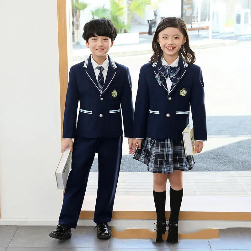 British Primary School Uniform Class Uniform Plaid Three-piece ...