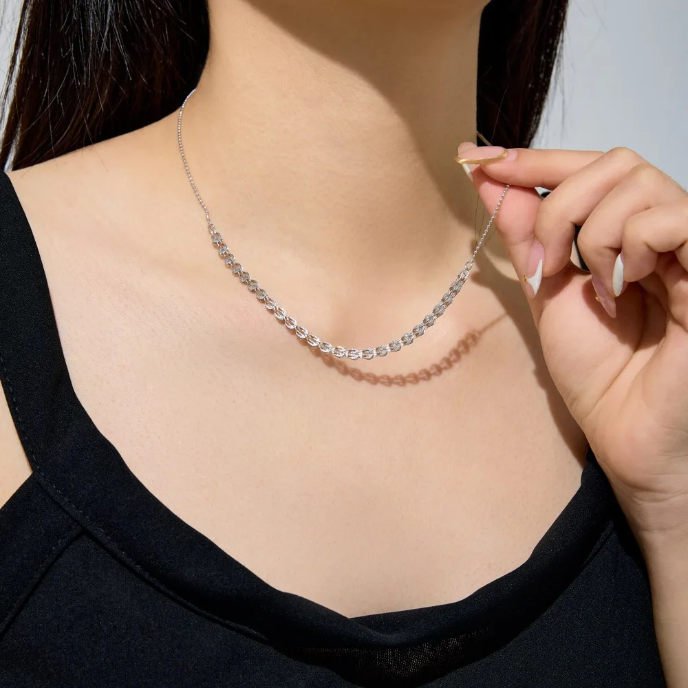 KAKODIY Exquisite Design 925 Sterling Silver Rhodium Plated Bead Chain Multi-Layered Chain Pendant Necklace Women's Fine Jewelry detail 3