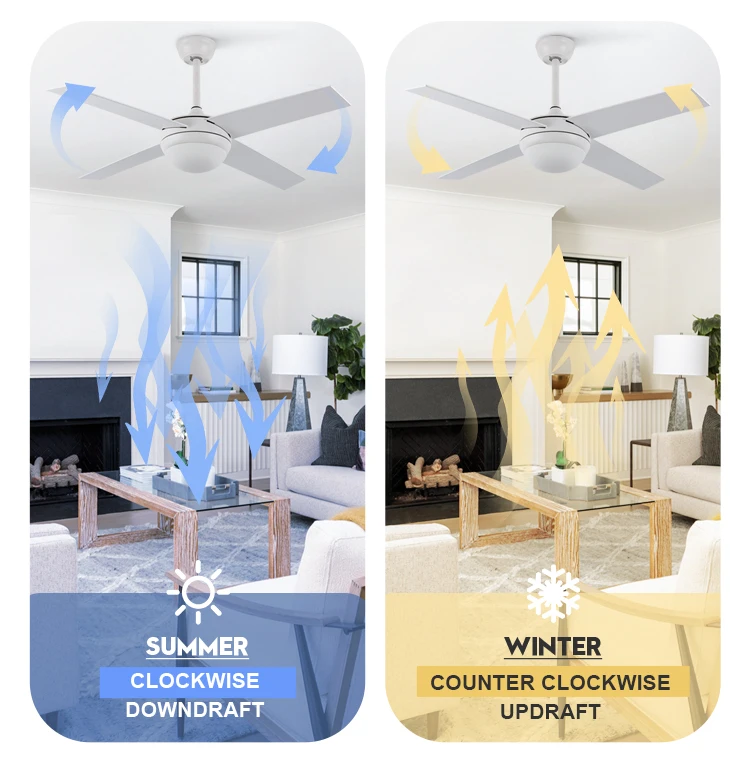 52 inch Wood Blades Electric Designer Decorative Ceiling Fans with LED Lights