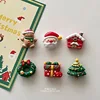 Santa Gingerbread Man Tree House Wreath Present Magnet Set