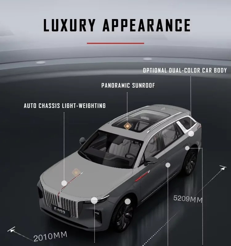 Prepayments High Quality Hongqi EV new energy Cars electric Vehicles Hongqi E-HS9 High Speed luxury adult Car supplier